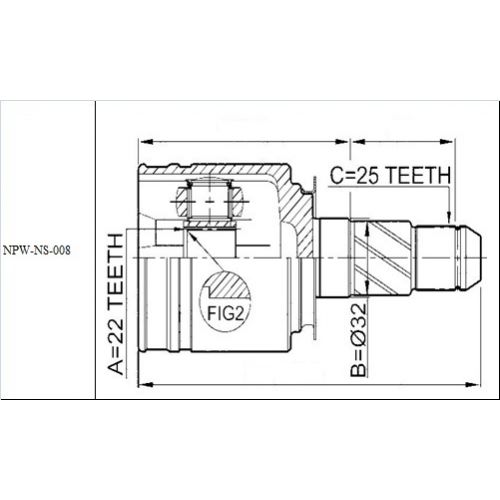 NTY KLOUB POLOOSY VNITŘNÍ PRAVÝ INFINITI FX35/37/45/50 02-,EX35/37 07-,M35/37/45/56 04-,G35 02- PRAVÝ