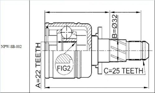 NTY KLOUB POLOOSY VNITŘNÍ ZADNÍ SUBARU B9 TRIBECA W10 2004- ZADNÍ