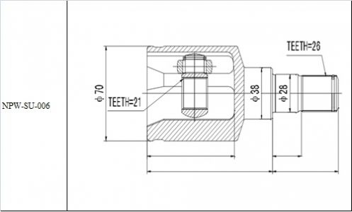NTY KLOUB POLOOSY VNITŘNÍ SUZUKI LIANA RH413/416/418 01-08 LEVÝ