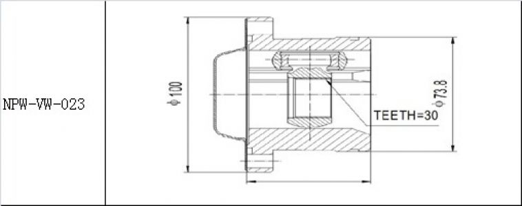 NTY KLOUB POLOOSY VNITŘNÍ LEVÝ 1.4TDI/1.9TDI VW POLO 01-, SEAT CORDOBA/IBIZA 02-, SKODA FABIA 00-, ROOMSTER 06- FI8MM
