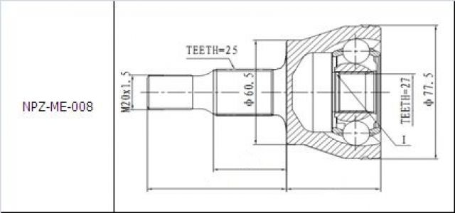 NTY Kloub poloosa vnější MERCEDES A A150 A160DCI A170 04- B B150 B170 B200 05- 1693601272 1693603972 1693604072 1693606072 1693606272 1693607172 1693607372 1693608072 A1693601272 A1693603972 A1693604072 A1693605272 A1693606072 A1693606272
