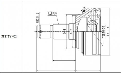NTY KLOUB POLOOSY VNĚJŠÍ TOYOTA LANDCRUISER UZJ/VDJ200 4.7V8,4.5D4D 07-,LEXUS LX570 5.7V8 07-