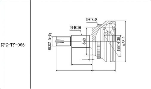 NTY KLOUB POLOOSY VNĚJŠÍ TOYOTA AURIS 2.0D-4D, 2.2D-4D 06-, AVENSIS VERSO 2.0D-4D 05-