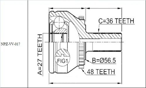 NTY KLOUB POLOOSY VNĚJŠÍ VOLVO XC90 2.4TD 03-06,2.5T 03-12, VOLVO V70 03-