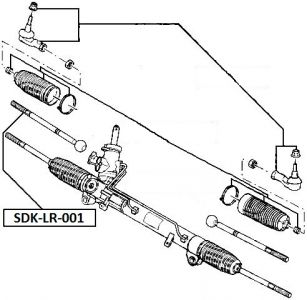 NTY AXIÁLNÍ TÁHLO ŘÍZENÍ LEVÉ LANDROVER DISCOVERY III 04- LEVÝ