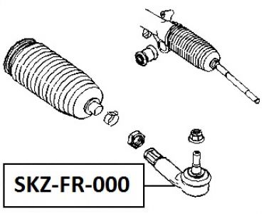 FEB ČEP ŘÍZENÍ LEVÝ FORD FIESTA, FUSION 02-