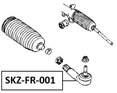 FEB ČEP ŘÍZENÍ PRAVÝ FORD FIESTA, FUSION 02-