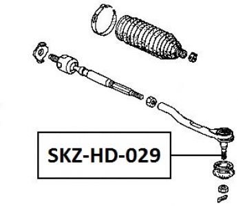 FEB ČEP ŘÍZENÍ PRAVÝ HONDA JAZZ 02-08