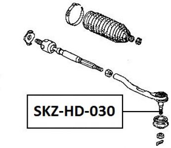 FEB ČEP ŘÍZENÍ LEVÝ HONDA JAZZ 02-08