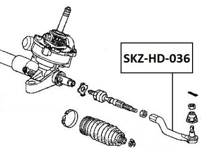 FEB ČEP ŘÍZENÍ PRAVÝ HONDA CIVIC FD 06-