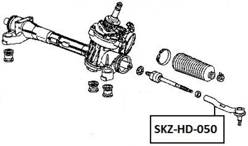 FEB ČEP ŘÍZENÍ LEVÝ HONDA JAZZ 09-, CITY 09-