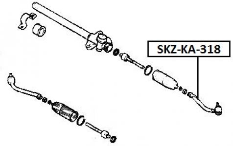 FEB ČEP ŘÍZENÍ LEVÝ HYUNDAI I30 2007-; KIA CEED 2007-; KIA CERATO II 2008-, HYUNDAI ELANTRA