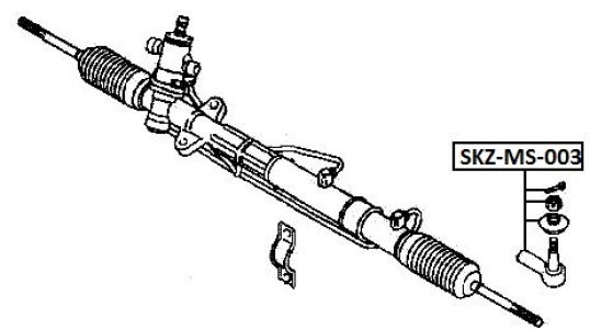 NTY ČEP ŘÍZENÍ LEVÝ/PRAVÝ MITSUBISHI GALANT -03, PAJERO PININ 99-