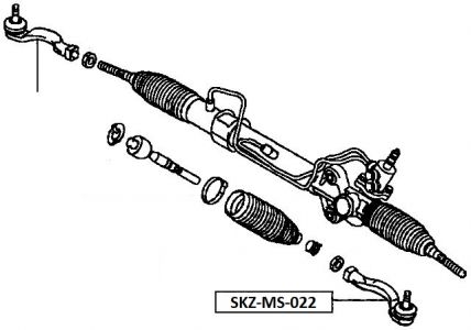 FEB ČEP ŘÍZENÍ LEVÝ MITSUBISHI PAJERO 00-, L200 KB4T 2005-