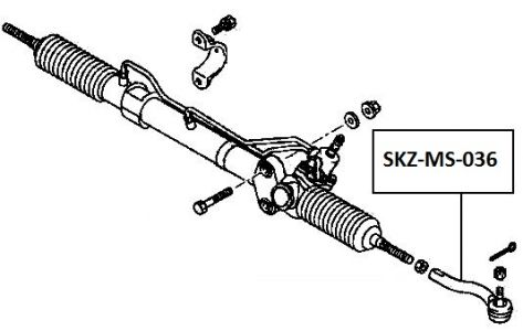 FEB ČEP ŘÍZENÍ MITSUBISHI PAJERO 07- (PRAVÝ)