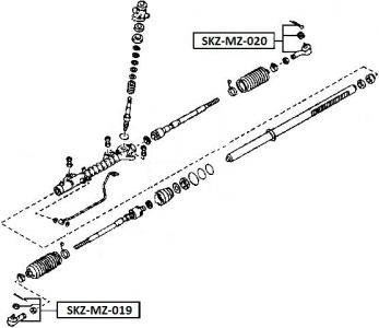 FEB ČEP ŘÍZENÍ LEVÝ MAZDA 6 GG 2002-2007 KOLO 18