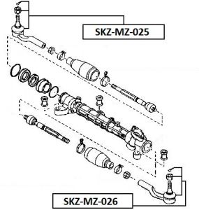 FEB ČEP ŘÍZENÍ PRAVÝ MAZDA 3 BK 2003-2008