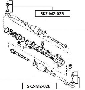 FEB ČEP ŘÍZENÍ LEVÝ MAZDA 3 BK 2003-2008