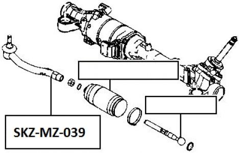 FEB ČEP ŘÍZENÍ LEVÝ MAZDA 6 GH 07-