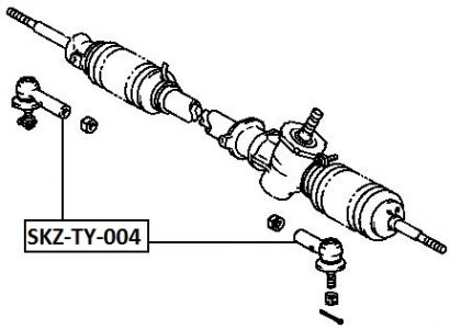 ČEP ŘÍZENÍ LEVÝ / PRAVÝ TOYOTA COROLLA 92-, RAV-4 94-, YARIS -05