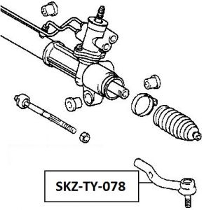 FEB ČEP ŘÍZENÍ LEVÝ TOYOTA RAV4 ACA2 00-05