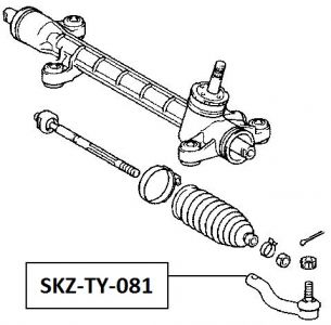 ČEP ŘÍZENÍ PRAVÝ TOYOTA COROLLA CE120/NZE120 00-06
