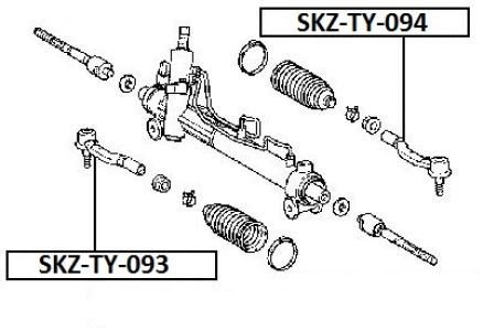 FEB ČEP ŘÍZENÍ PRAVÝ TOYOTA CAMRY 01-, LEXUS ES300 01-