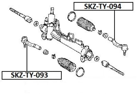 FEB ČEP ŘÍZENÍ LEVÝ TOYOTA CAMRY 01-, LEXUS ES300 01-