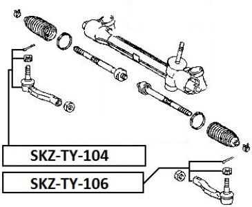 FEB ČEP ŘÍZENÍ PRAVÝ TOYOTA YARIS 05-