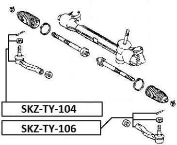 FEB ČEP ŘÍZENÍ LEVÝ TOYOTA YARIS 05-