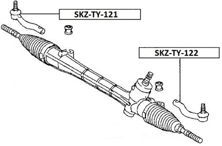 FEB ČEP ŘÍZENÍ LEVÝ TOYOTA COROLLA ZZE150/ZRE150 06-, AURIS 06-