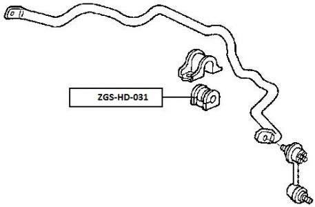 FEB ULOŽENÍ STABILIZATORU - PŘEDNÍ 25,4 HONDA ACCORD 2D/4D 02-07