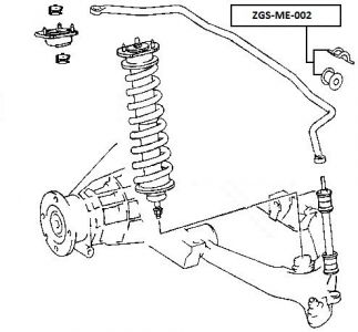 FEB ULOŽENÍ STABILIZATORU - PŘEDNÍ D30 MERCEDES ML W164 05-11, GL 164 06-