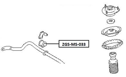 FEB ULOŽENÍ STABILIZATORU - PŘEDNÍ D24 MITSUBISHI GRANDIS 03-