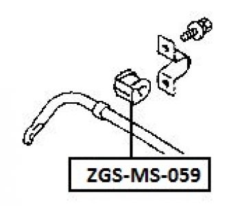 FEB ULOŽENÍ STABILIZATORU - ZADNÍ D15 MITSUBISHI LANCER CS KOMBI 00-09