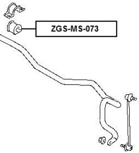 FEB ULOŽENÍ STABILIZATORU - PŘEDNÍ D22 MITSUBISHI GALANT DJ 06-, ECLIPSE DK2/DK4 06-