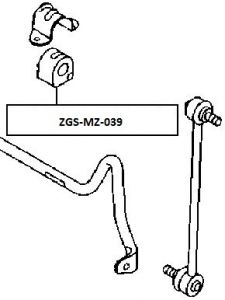 FEB ULOŽENI STABILIZATORU - PŘEDNÍ MAZDA 5 2005-, MAZDA 3 2006-