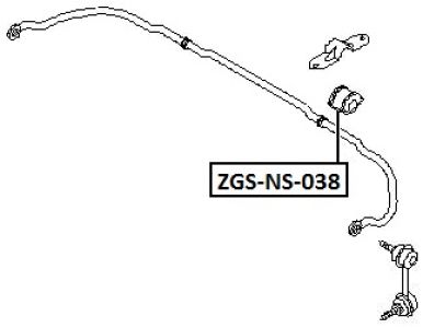 FEB ULOŽENÍ STABILIZATORU - PŘEDNÍ D22 NISSAN MAXIMA CA33 00-04, INFINITI I30/I35 99-04
