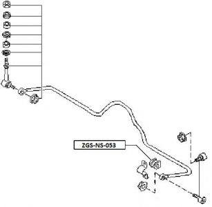 FEB ULOŽENÍ STABILIZATORU - ZADNÍ D19 NISSAN PATROL GR Y61 1997-