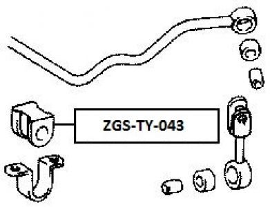FEB ULOŽENÍ STABILIZATORU - PŘEDNÍ D25 TOYOTA HI-ACE LXH12/22/KLH12/22/RCH22/23 95-06