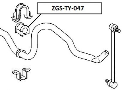 FEB ULOŽENÍ STABILIZATORU - PŘEDNÍ D26 TOYOTA PREVIA R30 00-06