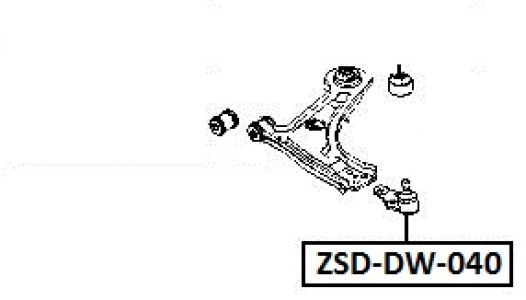 FEB ČEP RAMENO PŘEDNÍ SPODNÍ CHEVROLET LACETTI/OPTRA (J200) 2003-2008