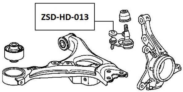 FEB ČEP RAMENO PŘEDNÍ SPODNÍ LEVÝ HONDA CIVIC FD 2006-2012 LEVÝ