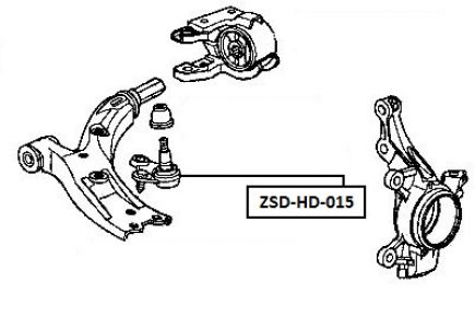 FEB ČEP RAMENO PŘEDNÍ SPODNÍ HONDA CR-V RE 07-