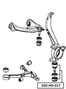 FEB ČEP RAMENO PŘEDNÍ SPODNÍ HONDA ACCORD CU 08-