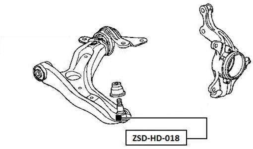 FEB ČEP RAMENO PŘEDNÍ SPODNÍ HONDA JAZZ GE 2009-