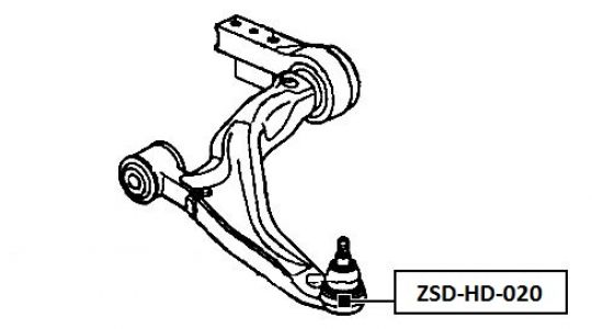 FEB ČEP RAMENO PŘEDNÍ SPODNÍ HONDA MR-V 2003-2008, PILOT 2009-, MDX 01-06