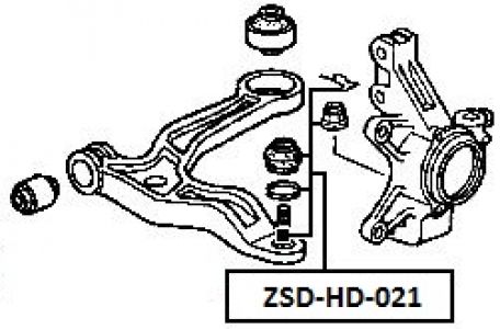 FEB ČEP RAMENO PŘEDNÍ SPODNÍ HONDA ODYSSEY/SHUTTLE RA6/RA7/RA8/RA9 1999-2003