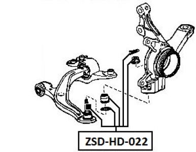 FEB ČEP RAMENO PŘEDNÍ SPODNÍ HONDA STREAM RN6-RN9 2006-