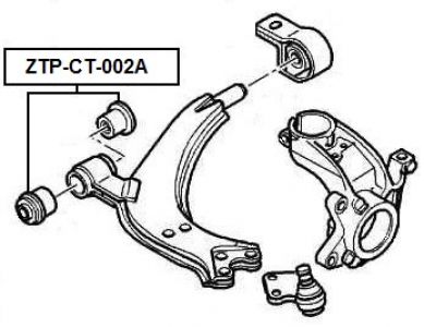 FEB SILENTBLOK RAMENO PŘEDNÍ - PŘEDNÍ PEUGEOT PARTNER 1996, CITROEN BERLINGO 08-, CITROEN XSARA PICASSO 99-09, CITROEN ZX 91-97